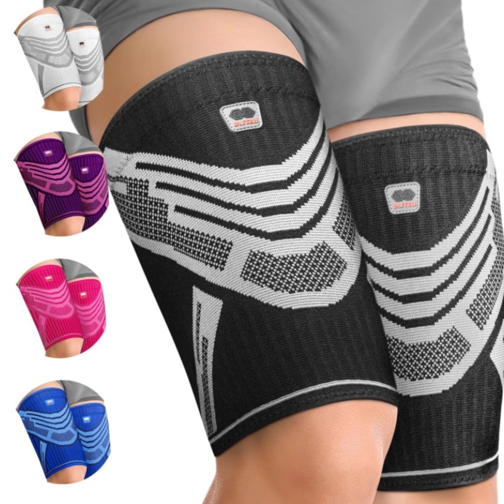 Thigh Brace. Hamstring Quad Wrap. Anti Slip Compression Sleeve for Your Legs